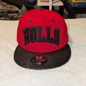 Ultra Game Red and Black Bulls Cap